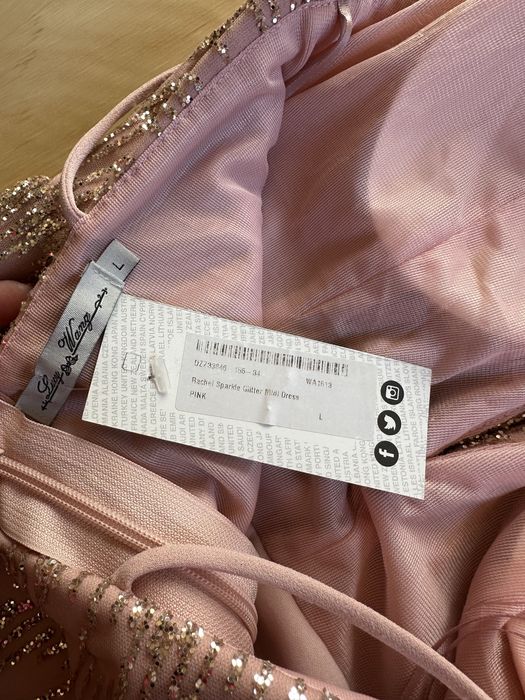 Sukienka Lucy Wang boohoo rozmiar L różowa nowa