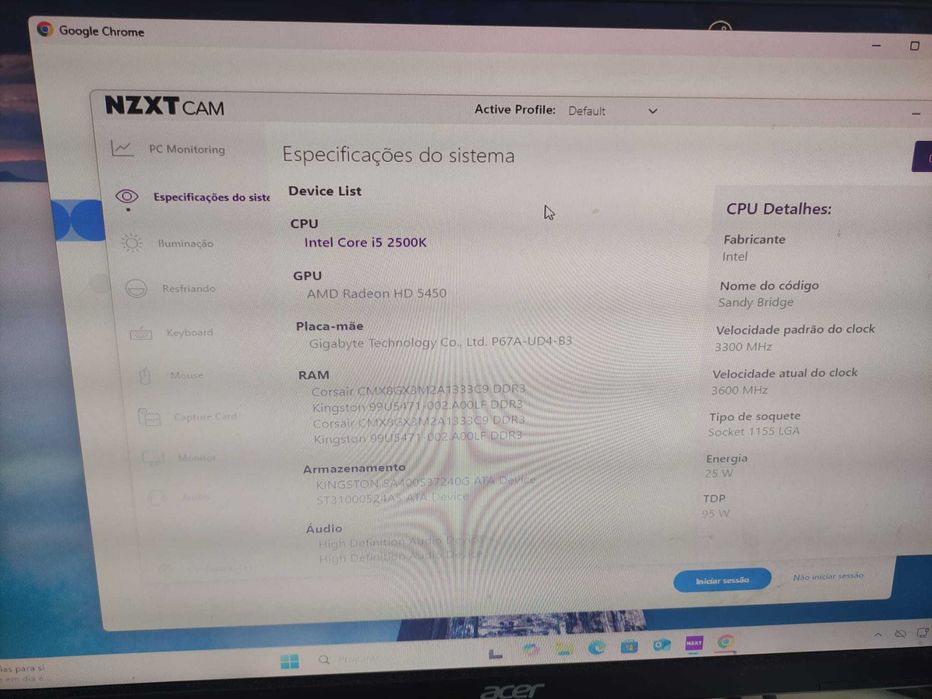 Computador + Monitor + Teclado + Rato + Impressora