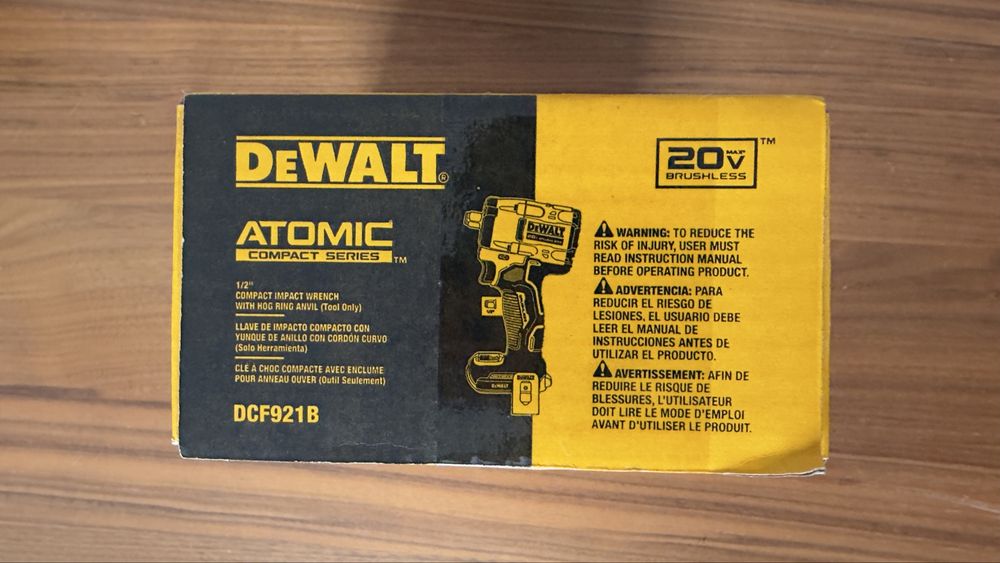 Гайковерт DEWALT DCF921B Atomic 20V безщітковий