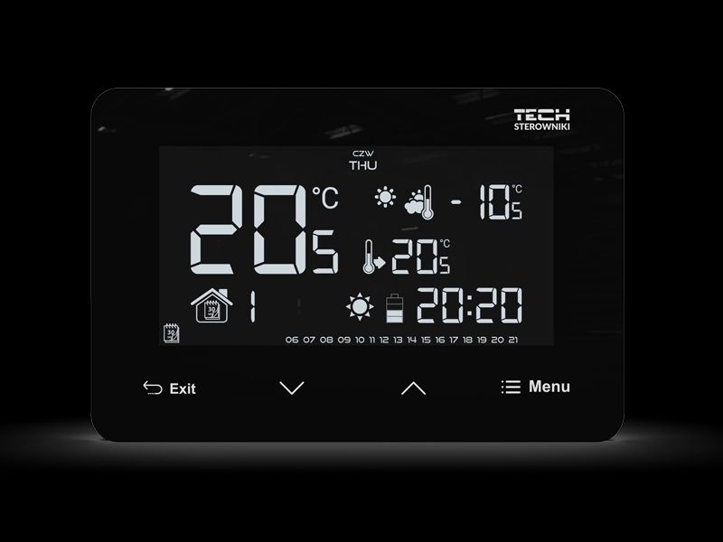 TECH ST-293 b v3 czarny sterownik kotła pieca CO podłogówki
