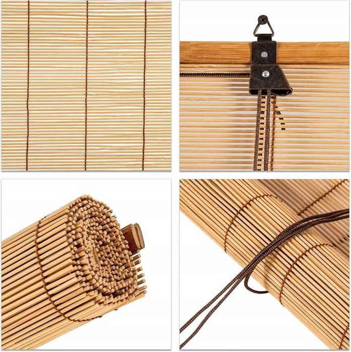 Roleta bambusowa 150x220 cm, brązowa