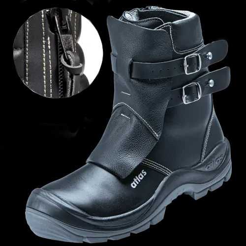 ATLAS Nowe Buty robocze Z KLAMRĄ Trzewiki wysokie dla spawacza 41+42