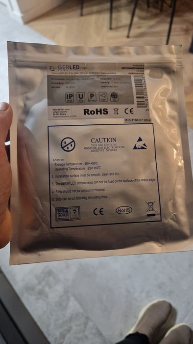 Taśma led 5 metrów GERLED ip20 300 SMD 2835 BIAŁY NEUTRALNY 5 metrów
