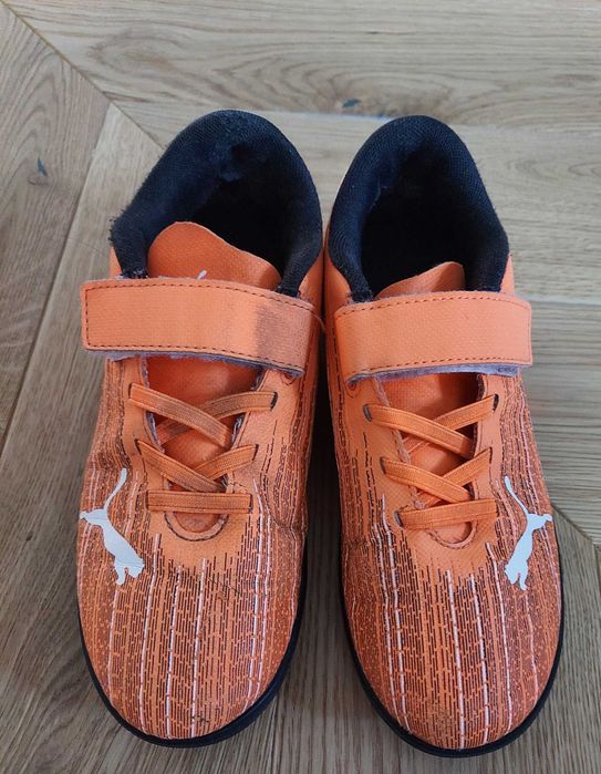 Puma ultra, buty, adidasy do gry w piłkę nożną, pomarańczowe, r.34,5