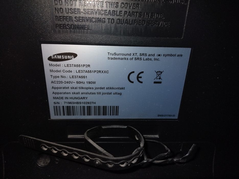 TV Samsung LE37A551P2R