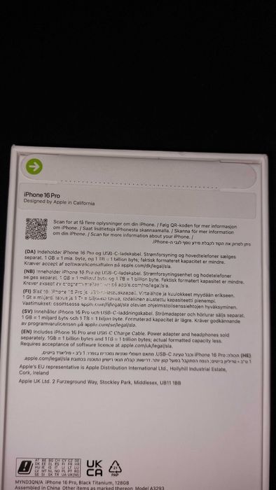 iPhone 16 PRO 128gb selado com garantia