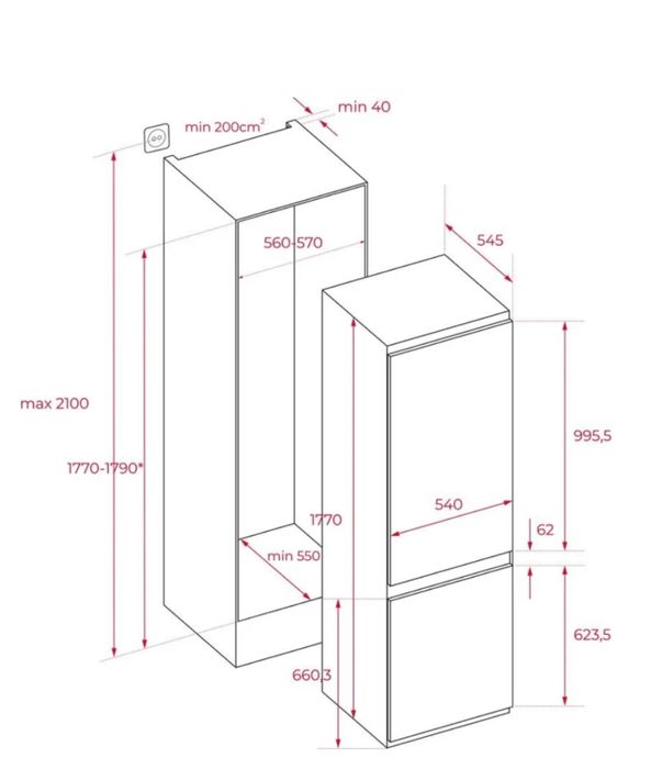 Frigorifico Encastre Teka + Movel