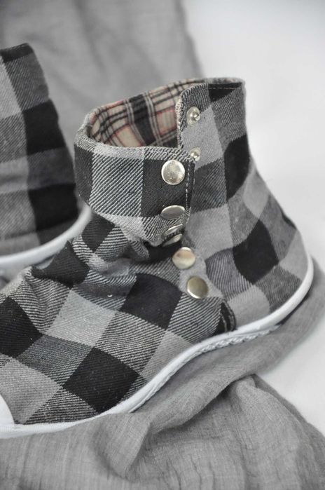 Buty trampki do kostek Fafala w kratkę 38