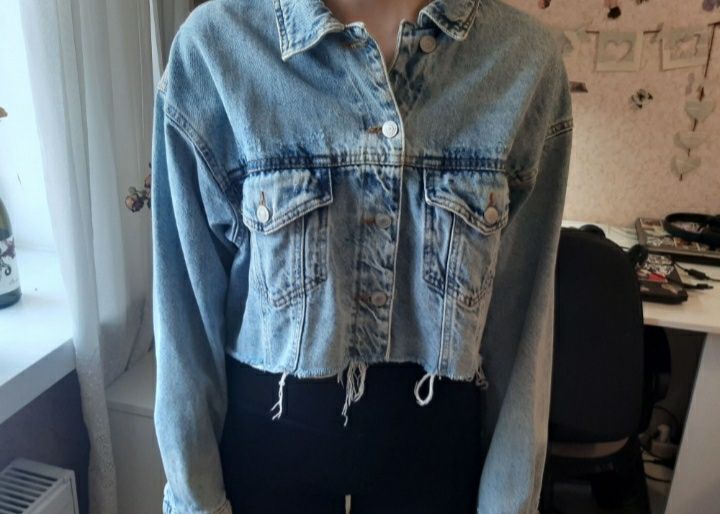 джинсовка/джинсова куртка house коротка, розмір