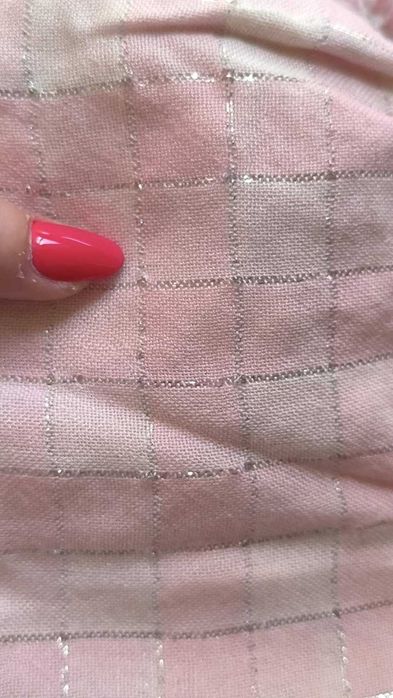 Lenço Cor de Rosa e Branco - Para usar ao pescoço - Mulher