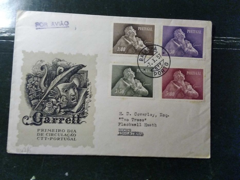 1957 FDC Almeida Garrett