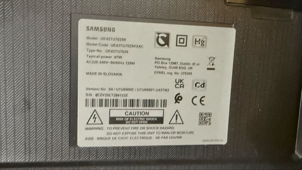 Smart TV , Samsung 43