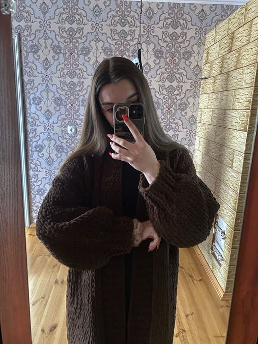 Кардиган із alize puffy fine/вʼяжу на замовлення/ будь-який колір