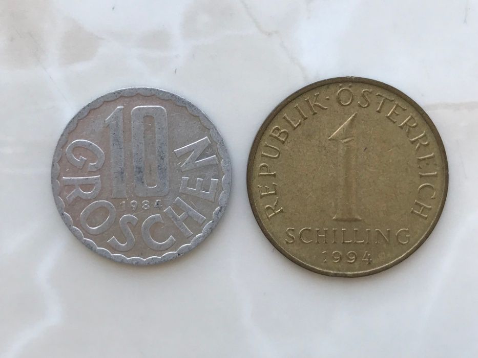 Монети Німеччина, Австрія, Швейцарія, Франція 1941 1, 2, 5, 10, 20, 50