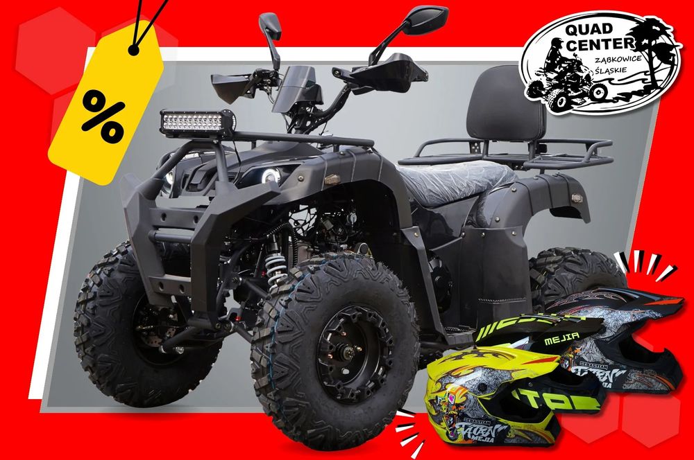 Quad ATV 250cc HUMMER Automat LED Oparcie Lusterka Hak Chłodnica Oleju