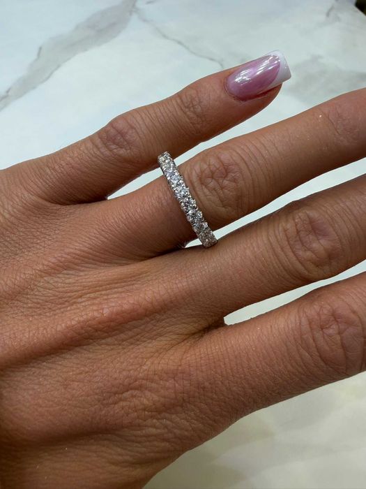 Obrączka Eternity z diamentami naturalnymi 1.50 CT