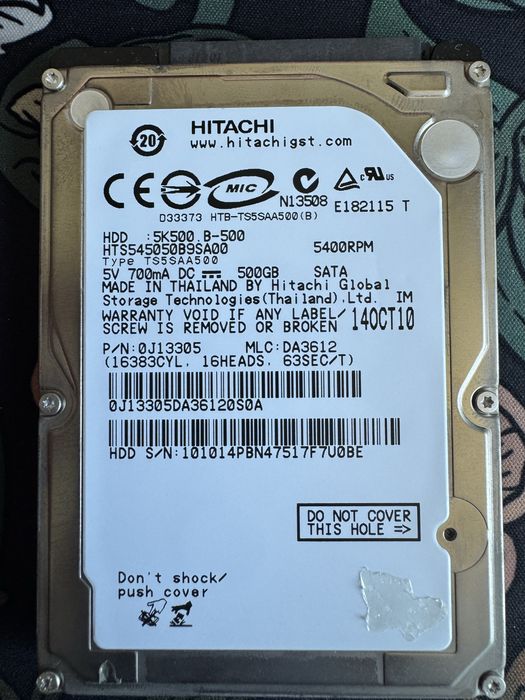 Disco HDD 2.5” Hitachi 500GB
