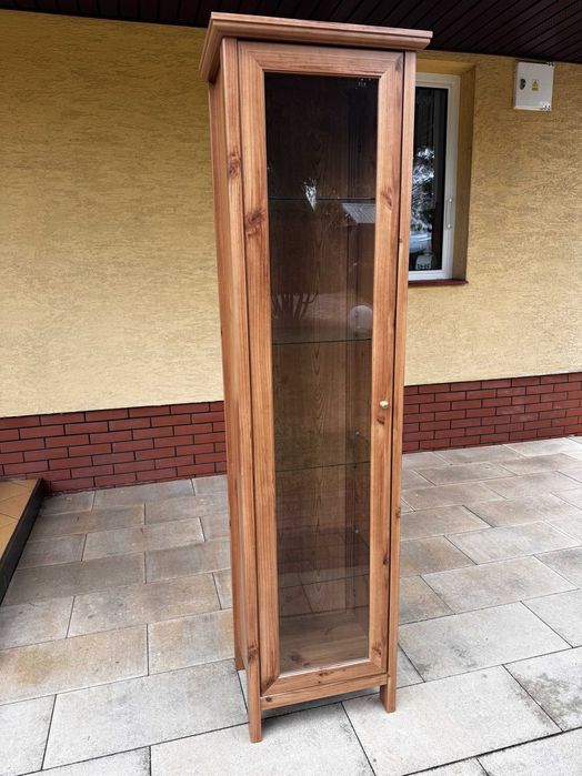 Witryna drewniana biblioteka półki na książki kredens szafka regał