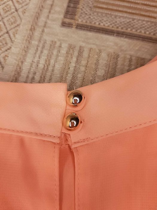 Платье персиковое шифоновое летнее