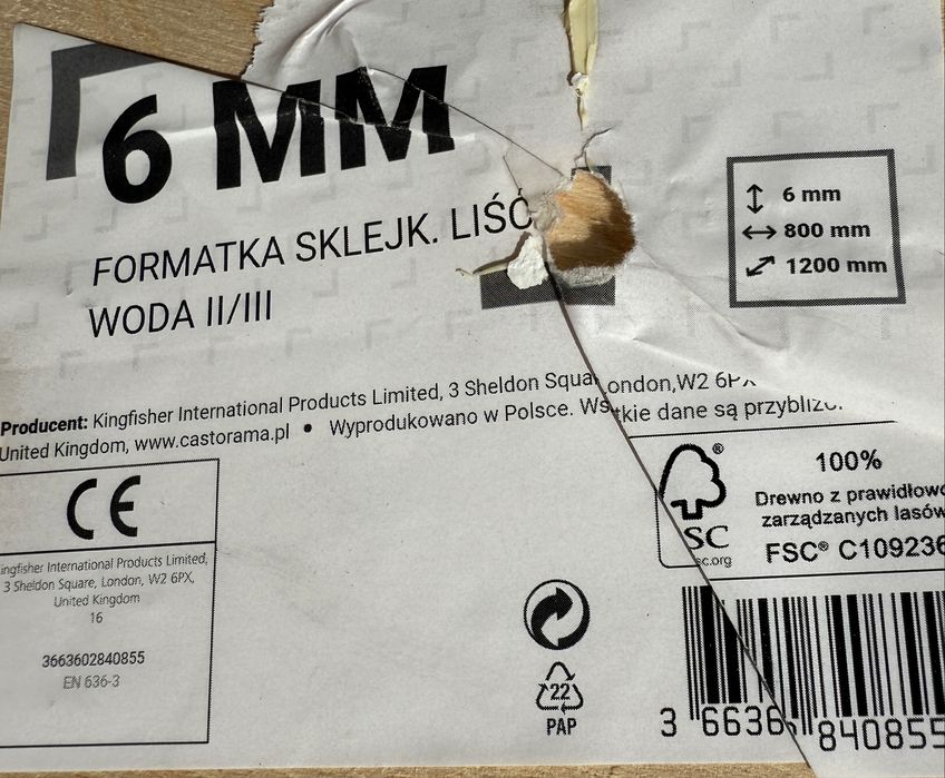 Sklejka, listwy, płyty - Likwidacja zakładu stolarskiego