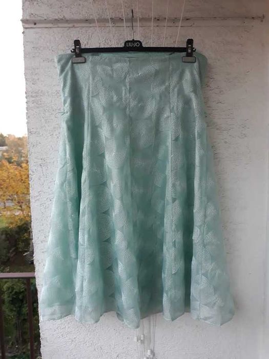 miętowa sukienka 48 okolicznościowa DEBENHAMS