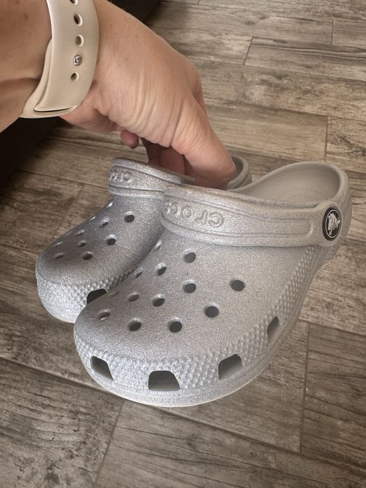 Дитячі Crocs срібні  С10