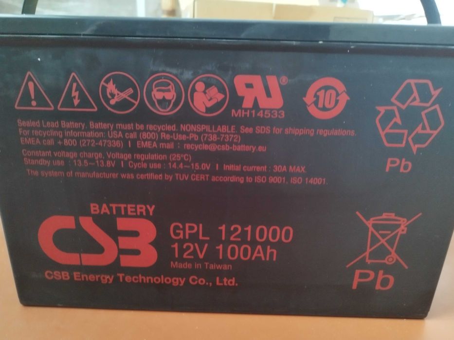 Продам акумуляторну батарею CSB 12В 100 Ач (GPL121000)