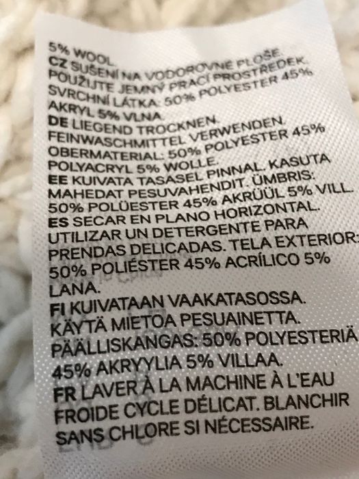 H&M gruba kamizelka bezrękawnik z wełna S/M