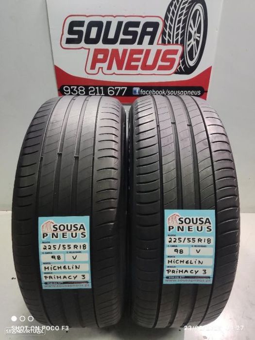 2 pneus semi novos 225-55r18 michelin - oferta dos portes