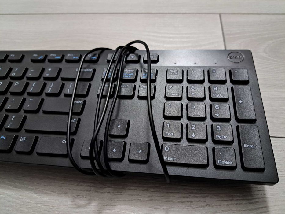 Klawiatura przewodowa DELL KB216t + 2 x mysz DELL (MS116p, MS116t1)