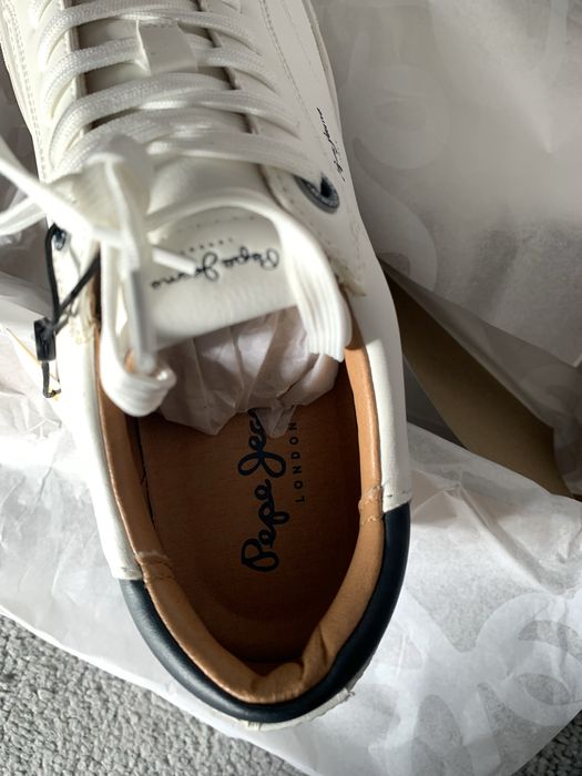 Tênis Pepe Jeans em couro- Branco-Tamanho44-Novos