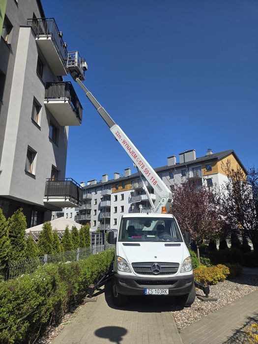Podnośnik koszowy, zwyżka  22 m wynajem Szczecin i okolice