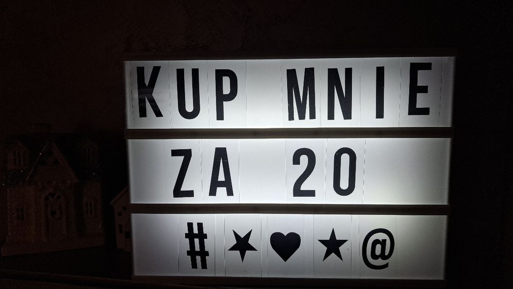 Podświetlany tekst,obraz dekoracja z dowolnym napisem