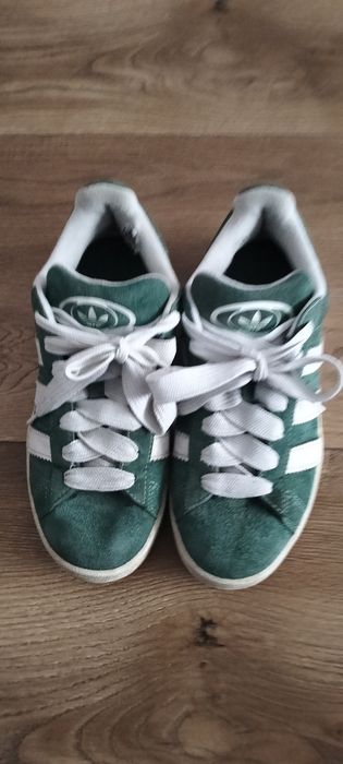 Adidas Campus Zielone r. 40 | Skóra zamszowa | Stan bardzo dobry