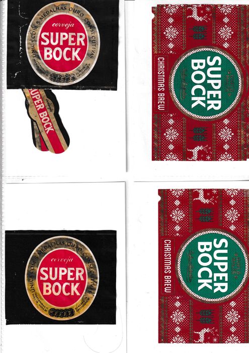 Rotulos de Cerveja Super-Bock muito antigos