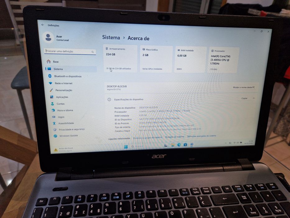 Acer E5-571-531 Series Core i3 4;Geração