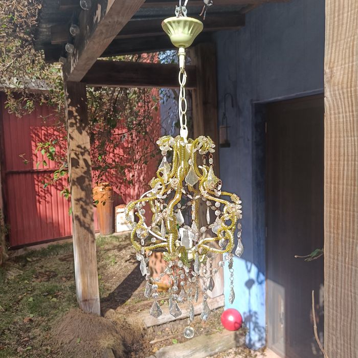 Candeeiro verde em acrílico