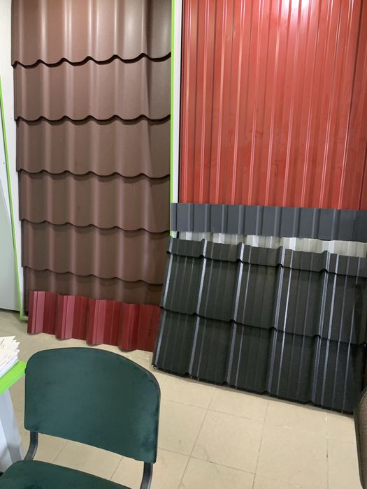 Продам  металопрофіль на дах , черепиця, ринви  штахети  для паркану