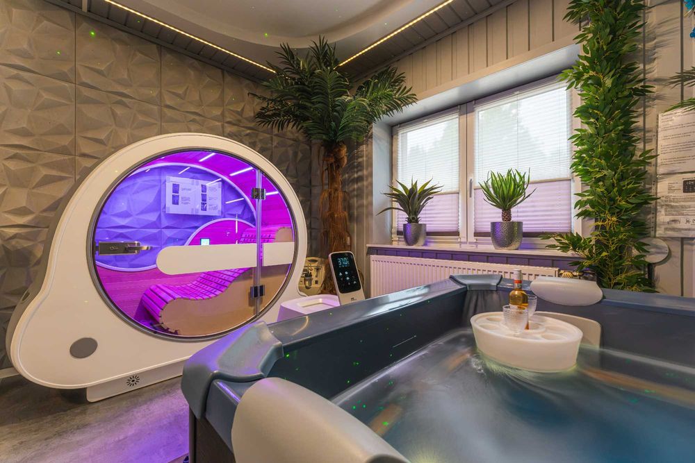 Domek Apartament Dwupoziomowy Love SPA Jacuzzi w pokoju kapsuła relaksacyjna możliwe śniadanie do pokoju strefa jacuzzi zewnętrzne grill rowery e-bike