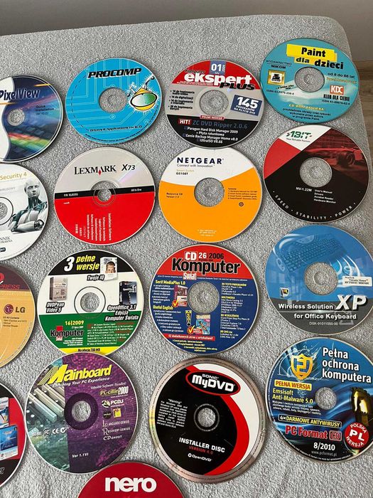 Stare płyty Komputerowe CD/dvd Pc