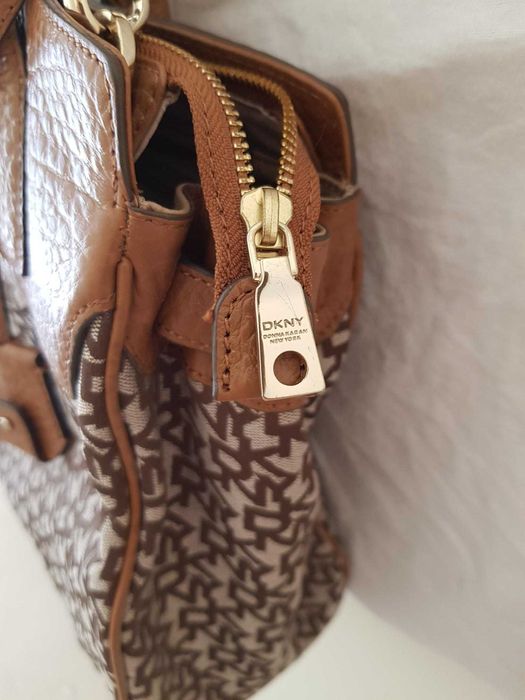 Mala de marca DKNY Autêntica  100% Pele Genuína