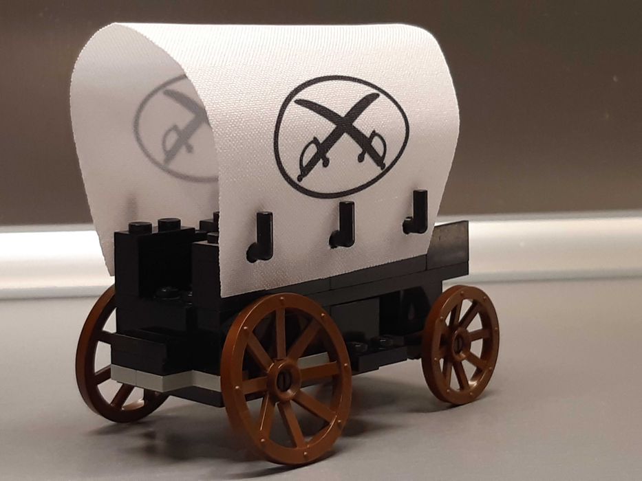 NOWA drukowana plandeka do LEGO Western 6716 biała custom