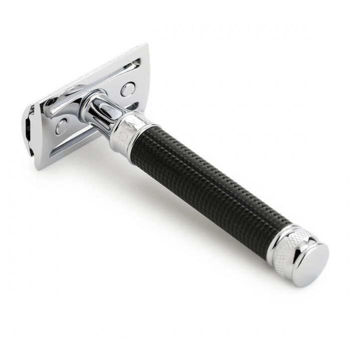 Safety Razor EDWIN JAGGER Black Chrome 3D Diamond