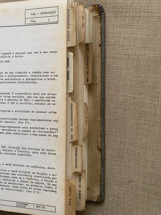 Dossier Original TAP - Manual de Formação (anos 80)