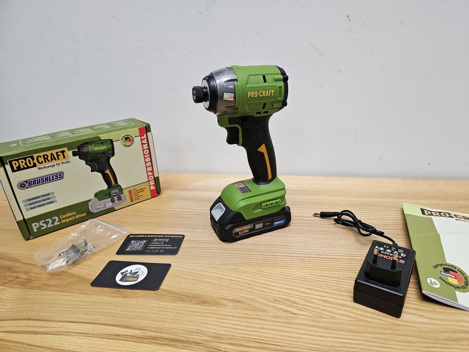 Импакт ProCraft PS22 +Акб+з.у Винтоверт Бесщеточный Гарантия 36мес