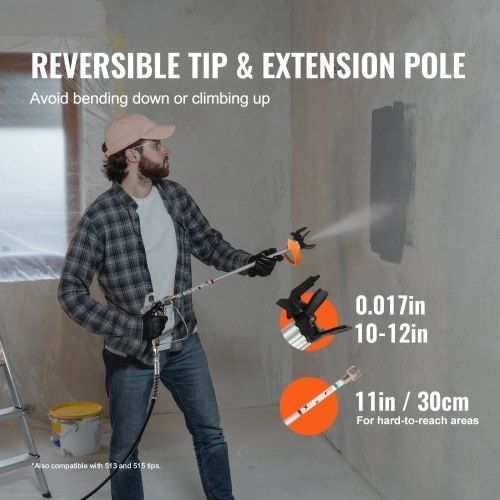 VEVOR Stand Airless Paint Sprayer, 7/8HP 650W Electric Paint Sprayer