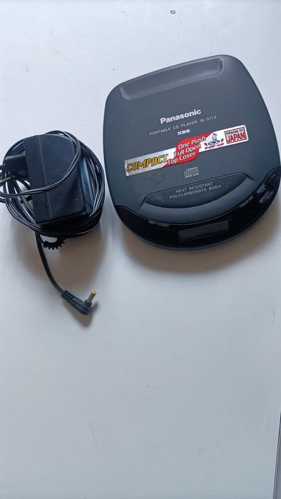 Leitor de CD portátil Panasonic SL-XBS Bass Dispositivo de Música Vint