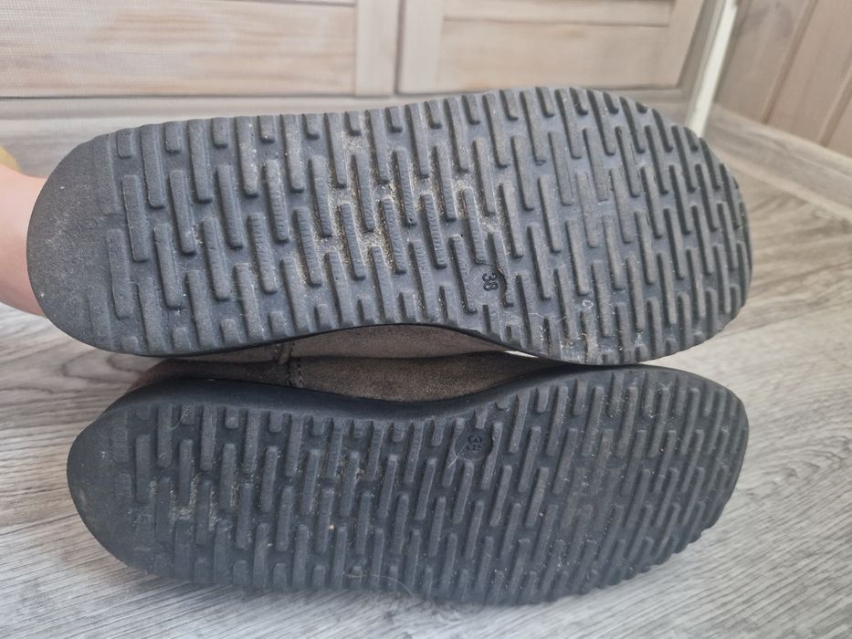 Замшеві зимові чобітки на хутрі, розмір 38