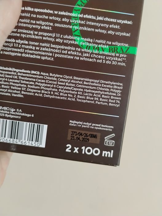 Toner do włosów OnlyBio duopack czekoladowy