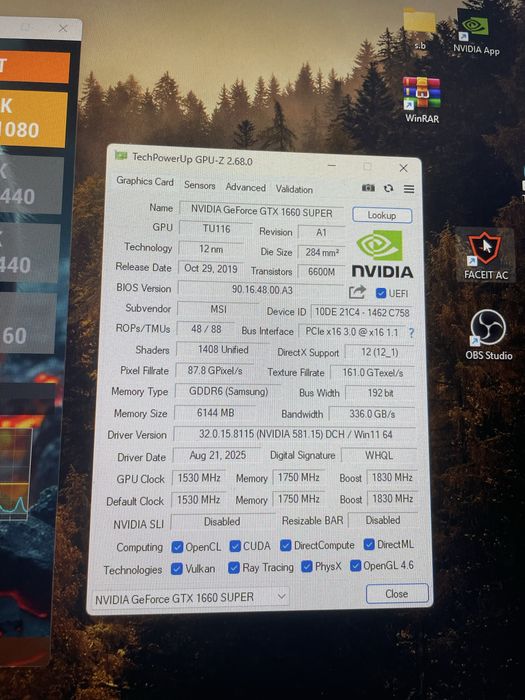 Ігровий Компʼютер,пк (Ryzen 5 3600x, DDR4 16gb 3600mhz, GTX 1660 SUPER